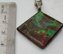 Load image into Gallery viewer, Multi-colored Rhombus Shaped Ammolite Necklace
