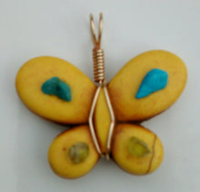 Load image into Gallery viewer, Butterfly Shaped Dyed Stone Bead with Gemstones
