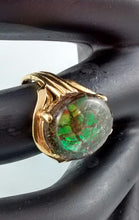 Load image into Gallery viewer, Gold-Plated Ammolite Ring
