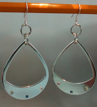 Load image into Gallery viewer, Front view of Sapphire Earrings
