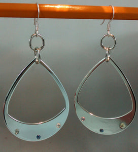 Front view of Sapphire Earrings