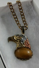 Load image into Gallery viewer, Tiger Eye Eagle Necklace
