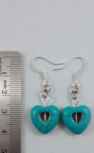 Load image into Gallery viewer, Blue Heart-shaped Earrings
