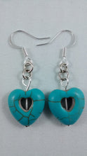 Load image into Gallery viewer, Blue Heart-shaped Earrings
