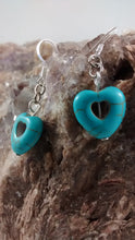 Load image into Gallery viewer, Blue Heart-shaped Earrings
