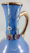 Load image into Gallery viewer, Amethyst Chips Dangling Pierced Earrings
