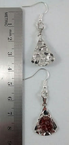 Garnet Chip Dangling Earrings