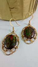 Load image into Gallery viewer, Ammolite Pierced Earrings
