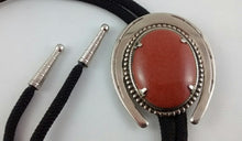 Load image into Gallery viewer, Goldstone Horseshoe Shaped Bolo Tie
