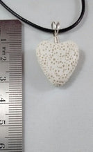 Load image into Gallery viewer, White Lava Rock Heart Shaped Necklace
