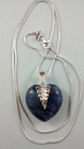 Sodalite Heart-Shaped Necklace