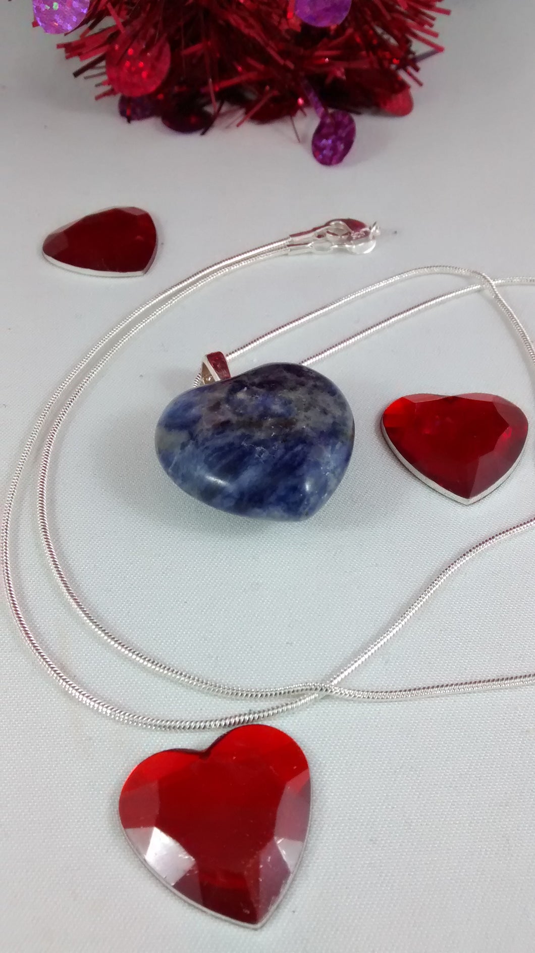 Sodalite Heart-Shaped Necklace