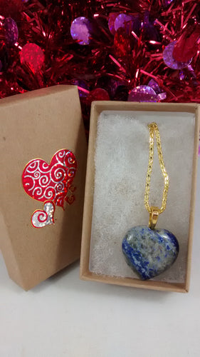 Lapis Heart-Shaped Necklace