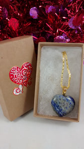 Lapis Heart-Shaped Necklace