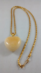 Calcite Heart-Shaped Necklace