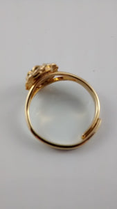 Gold-Plated Adjustable BC Jade Ring