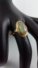 Load image into Gallery viewer, Gold-Plated Ammolite Ring
