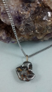 Odessa Meteorite Fragment Pendant with Stainless Steel Chain