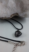 Load image into Gallery viewer, Odessa Meteorite Fragment Pendant with Black Leather Chain
