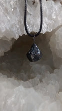 Load image into Gallery viewer, Odessa Meteorite Fragment Pendant with Black Leather Chain
