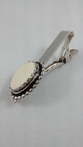 Ostrich Egg Shell Tie Clip