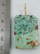 Load image into Gallery viewer, Wire-wrapped African Turquoise Bead Pendant
