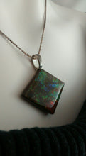 Load image into Gallery viewer, Multi-colored Rhombus Shaped Ammolite Necklace
