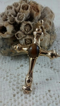 Load image into Gallery viewer, Tiger Eye Cross Pendant
