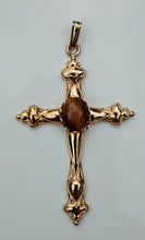 Load image into Gallery viewer, Tiger Eye Cross Pendant
