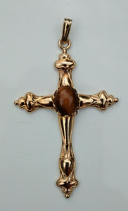 Tiger Eye Cross Pendant