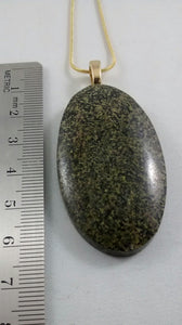 Large Green & Black Cabochon Necklace