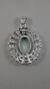 Silver-plated Oval Pendant Mount