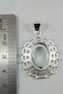 Silver-plated Oval Pendant Mount