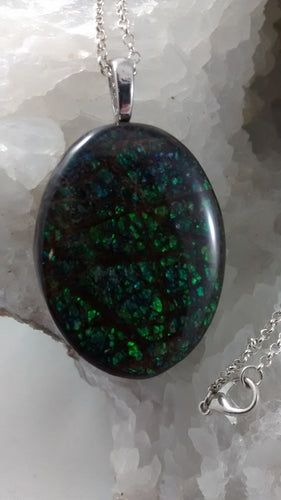 Greenish-Blue Ammolite Necklace