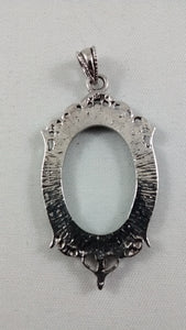 Antique Silver-plated Brass Pendant Mount