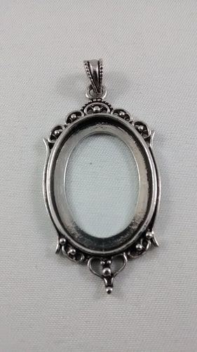 Antique Silver-plated Brass Pendant Mount