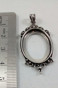 Antique Silver-plated Brass Pendant Mount