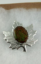 Load image into Gallery viewer, Ammolite Maple Leaf Pin
