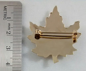 Maple Leaf Gemstone Pin