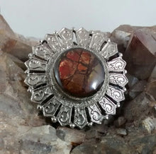 Load image into Gallery viewer, Round Ammolite Pin
