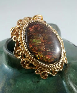 Ammolite Pin or Pendant