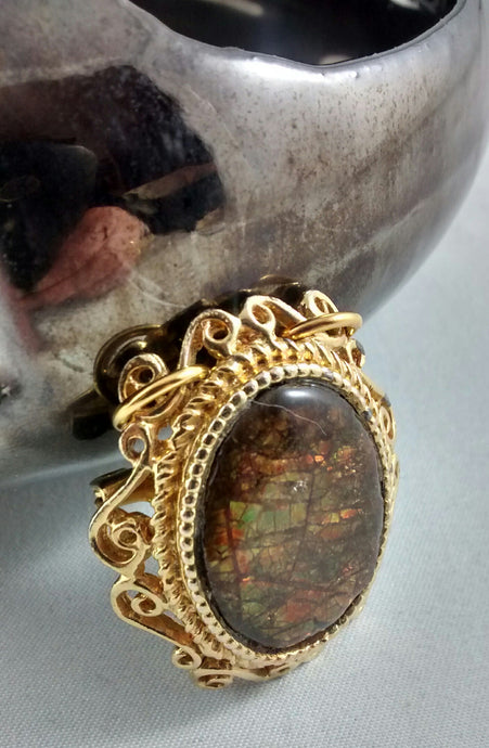 Ammolite Pin or Pendant