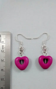 Pink Heart-shaped Earrings