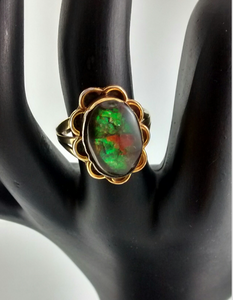 Ammolite Women's Ring