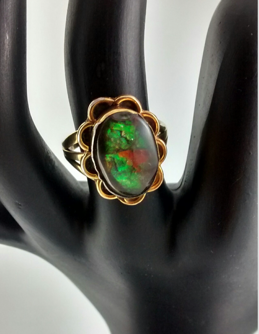 Ammolite Women's Ring