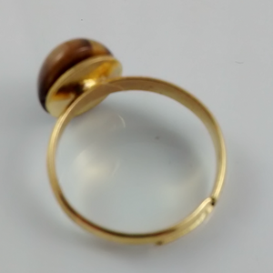 Tiger-Eye Adjustable Ring