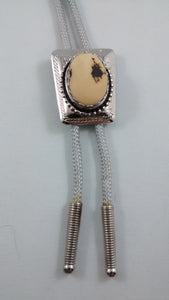 Tagua Nut Bolo Tie Close-up