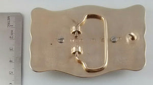 Rectangular shaped Belt Buckle with pinkish color stone