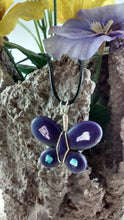 Load image into Gallery viewer, Butterfly Shaped Dyed Stone Wire-Wrapped Bead Pendant
